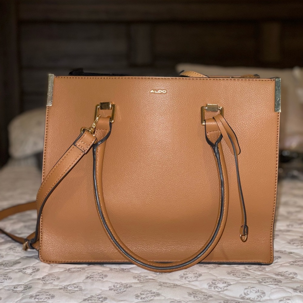 Aldo brown satchel purse